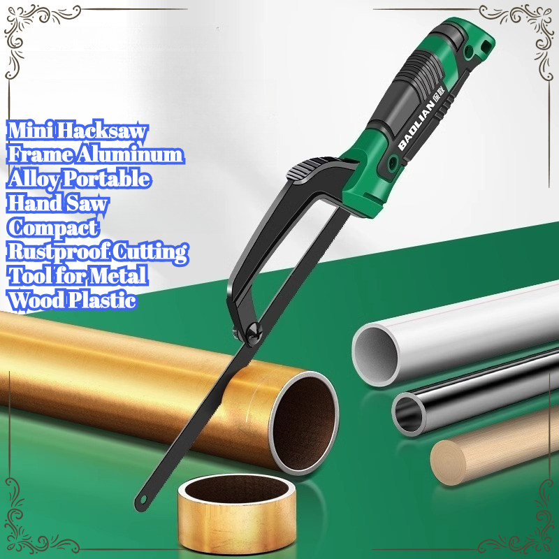 [BL-C-LMF]Mini Hacksaw Frame อลูมิเนียมอัลลอยด์แบบพกพาเลื่อยมือเครื่องมือตัดกันสนิมขนาดกะทัดรัดสําหรับโลหะไม้พลาสติก