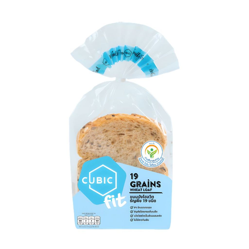 คิวบิก ขนมปังโฮลวีตธัญพืช19ชนิด Cubic 19 Grains 360g.