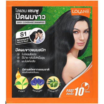 โลแลน แชมพูปิดผมขาวซองส้มสีน้ำตาลเข้ม Lolane Shampoo Color Dark Brown 30ml.