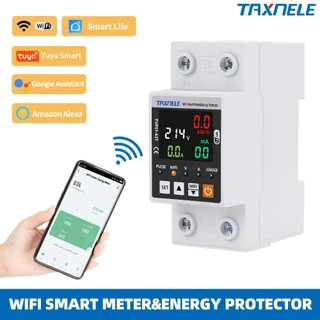 TUYA เติมเงิน WiFi สมาร์ท Earth Leakage ป้องกันแรงดันไฟฟ้า Circuit Breaker Power kWh Meter