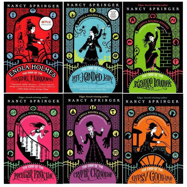 Miss enola 6 Volumes Adventure Holmes Detective Story mystery Man Novel Holmes