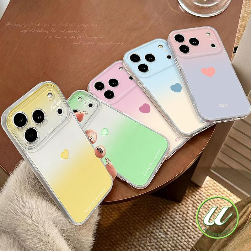 เคสใส ไล่เฉดหัวใจ กันกระแทก สไตล์ฮิต OPPO A60 A18 A5i A5 A6 A3 X pro A78 A77 F31 A57 A7 A55 A15 A16 A79 A98 A78 A38 A15