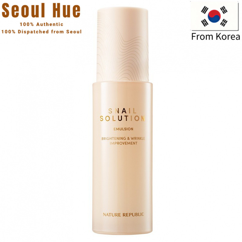 Nature Republic Snail Solution Emulsion 120ml Soothing Hydration Smooth Skin Fade Scars