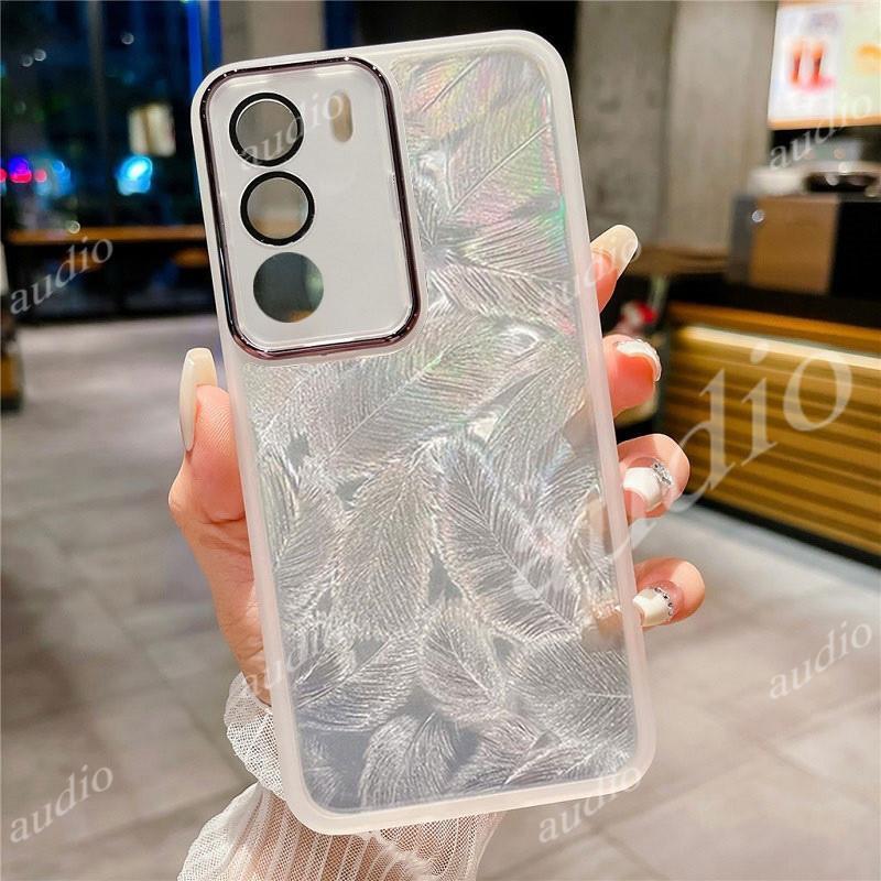 Vivo Y31s 5G เลเซอร์ Feather Glitter เคสโทรศัพท์สําหรับ vivo Y31s Y31S VivoY31s 5G พร้อมเลนส์กล้องเต