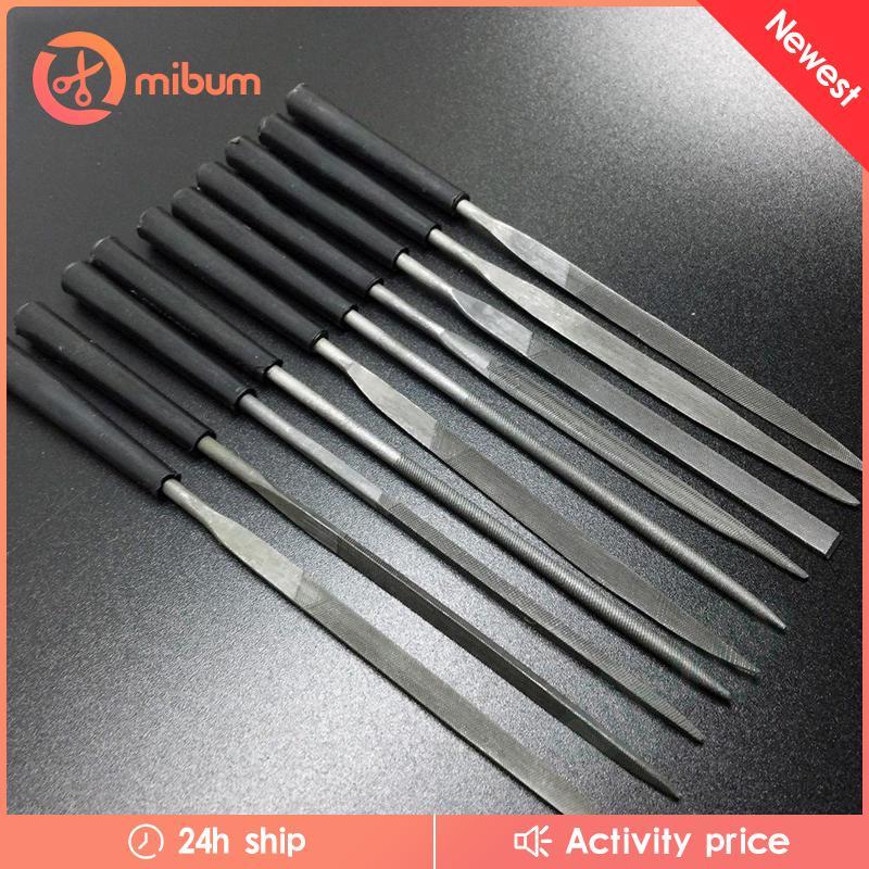 [Mibum] Fret File Guitar Nut Files เครื่องตัดเข็มเพชร Slotting End Dressing ชุดเครื่องมือสําหรับซ่อมกีตาร์ Setup