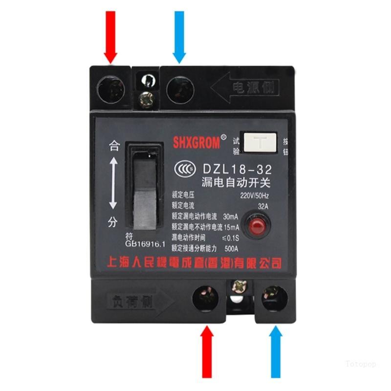 Top Residual Current Circuit Breaker ป้องกันการรั่วไหล Miniature Circuit Breaker