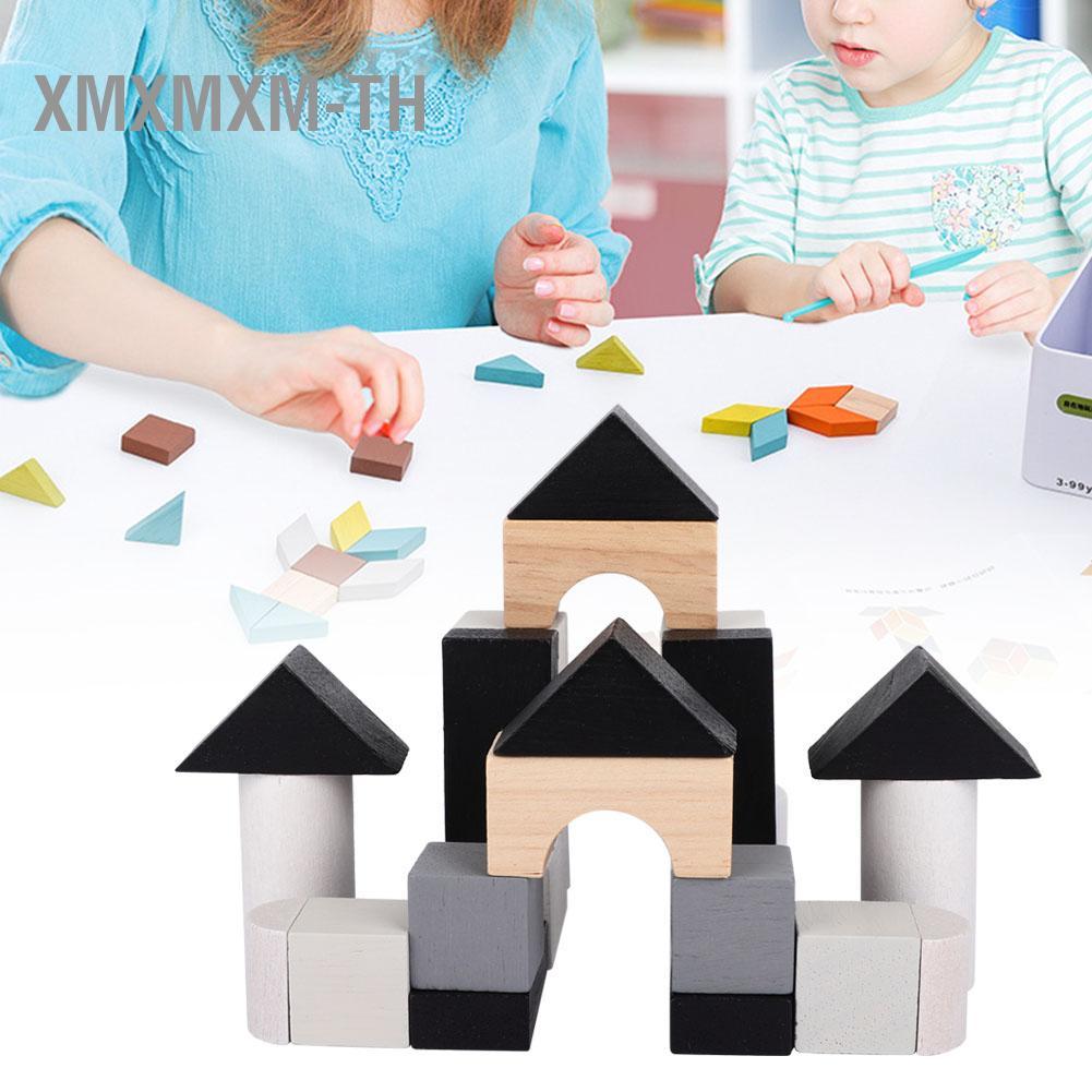xmxmxm-th ของเล่นไม้ Building Block Puzzle Domino ของเล่นเพื่อการศึกษาสำหรับเด็ก <br>