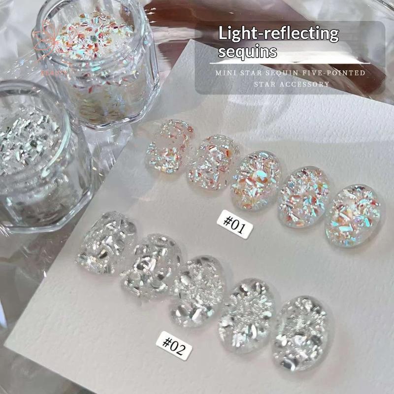 [maybeauty] เลื่อมสําหรับเพ้นท์เล็บด้วยเอฟเฟกต์แวววาวเหมาะสําหรับการออกแบบ DIY และของใช้ประจําวัน {TH}