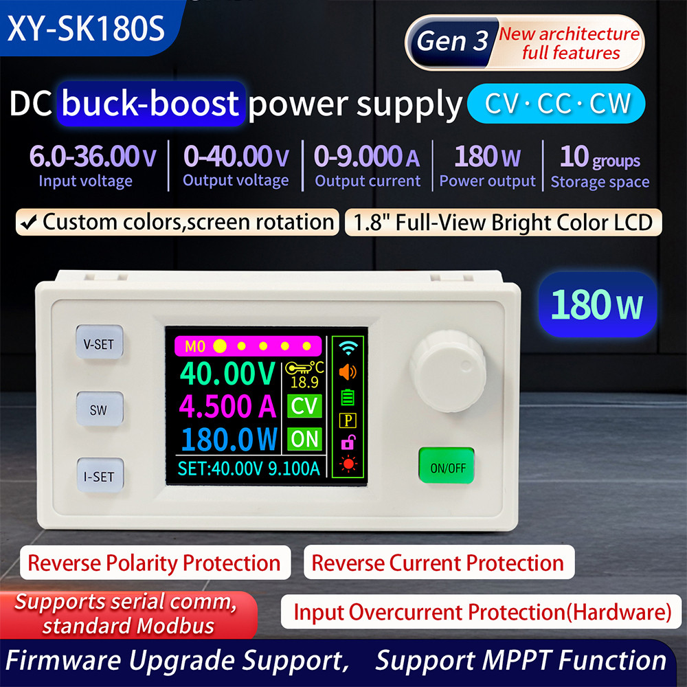 SK180S SK180X 9A 180W CNC DC Step-Up/Step-Down แหล่งจ่ายไฟแรงดันไฟฟ้าคงที่/Current MPPT โมดูลชาร์จพล