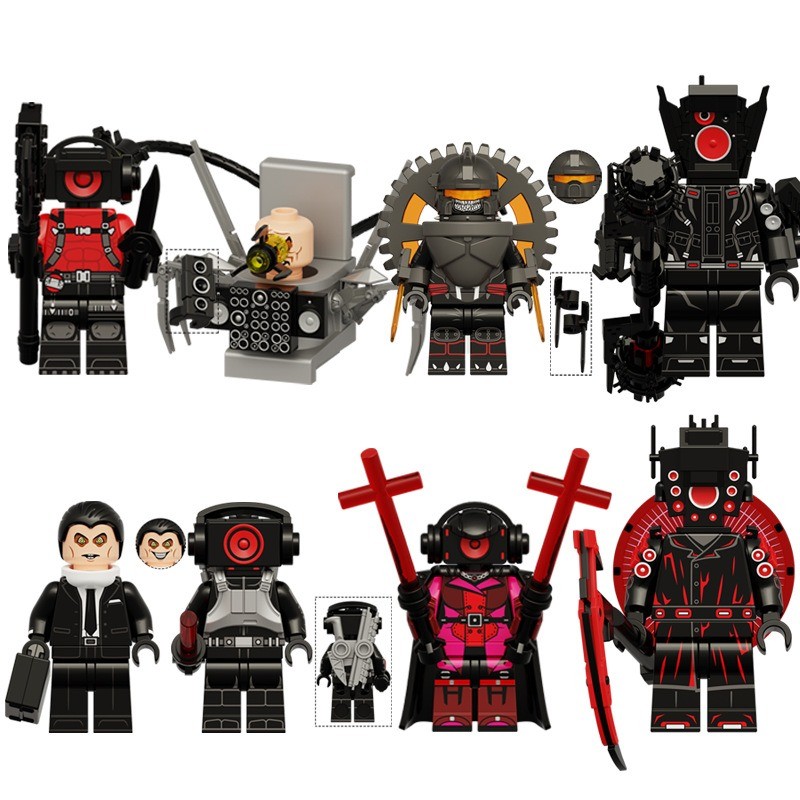Skibidi ห้องน้ํา Minifigures Titan Monitor TV Man ลําโพง Minifigures Building Blocks ของเล่นเด็ก