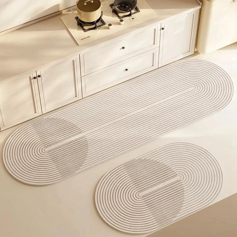 Super Absorbent Kitchen Floor Mat Long Diatomite Kitchen Rug Soft Washable Carpets Anti Slip Bathroo