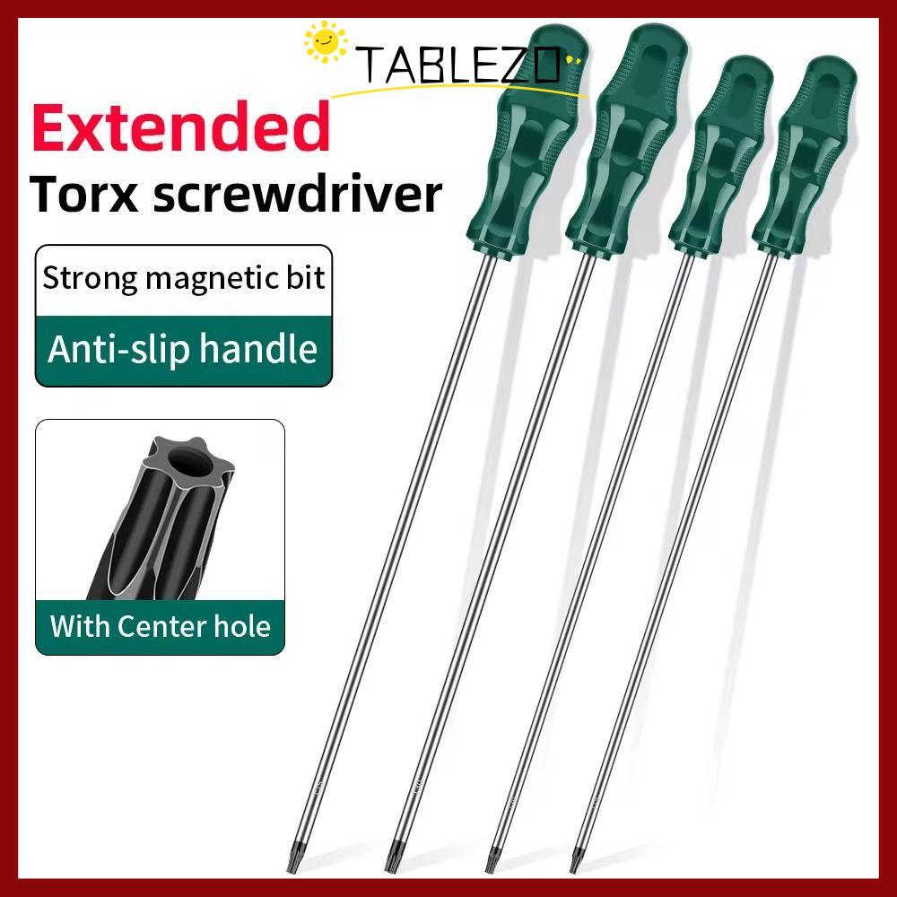 ไขควง Torx TABLEZO, ไขควงหกเหลี่ยมยาวพิเศษ 400 มม., เครื่องมือมือพร้อมรู T15 T20 T25 T30 ไขควงอัลเลน