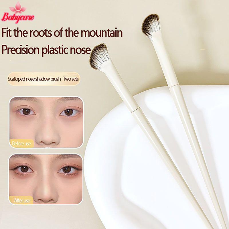 <BYCE-t> 1 ชิ้นครึ่งพัดลมรูปจมูกเงาแปรง High Blush แปรงแต่งหน้า Fit จมูก Eye Contour ผู้หญิงเครื่องมือความงามบนใบหน้า