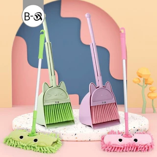 BHQ พร้อมส่ง ไม้กวาดเด็ก ชุดไม้กวาด ไม้ถูสำหรับเด็กอุปกรณ์ทำความสะอาดเสริมพัฒนาการ