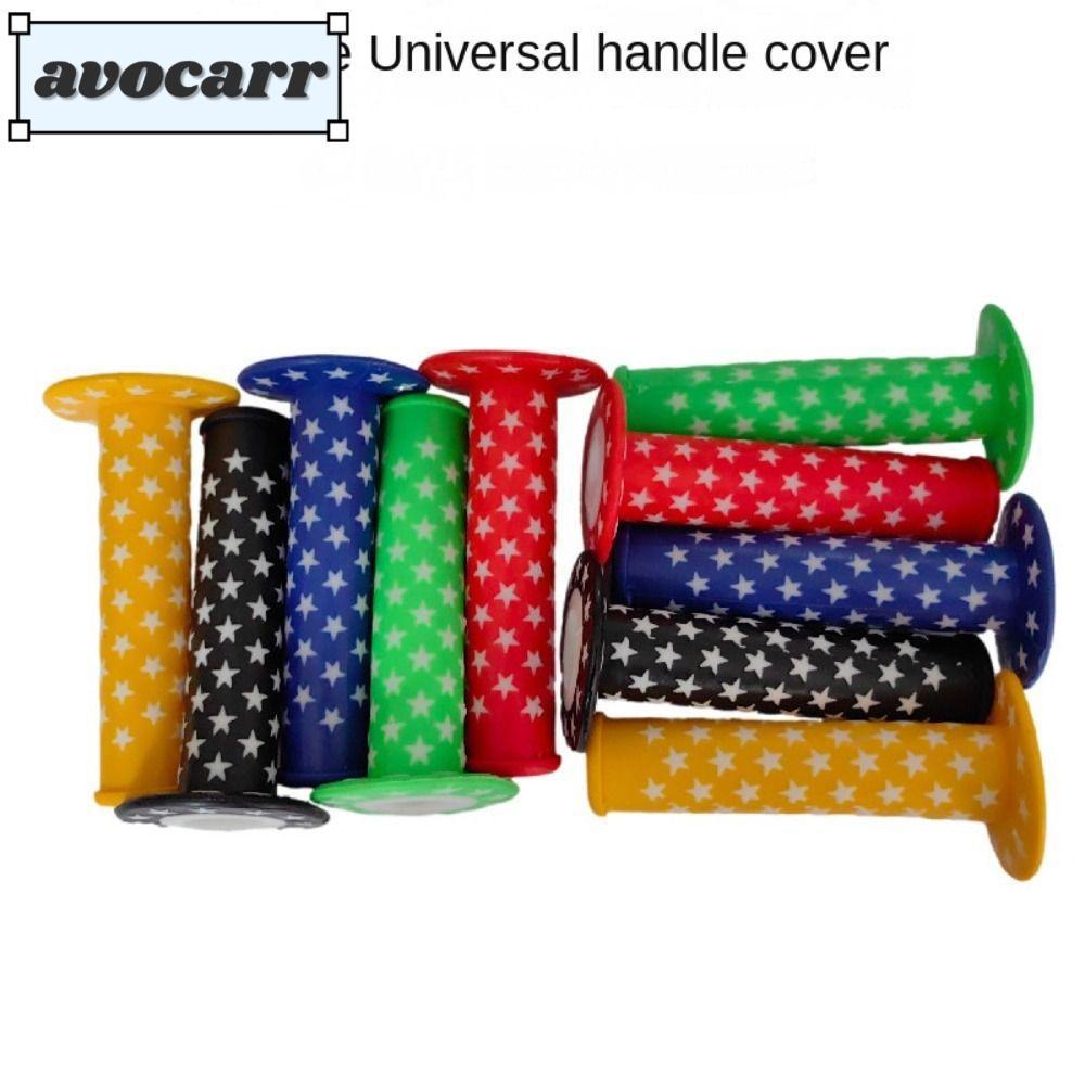 AVOCAR ปลอกแฮนด์จักรยาน 1 คู่, ปลอกแฮนด์ยาง 5 สี, อุปกรณ์จักรยานอะไหล่จักรยานกันลื่น