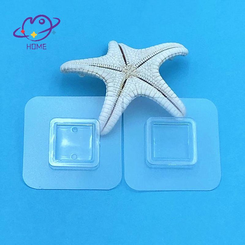[mayhome] 1 ชิ้น Wall Self Adhesive Hook ชั้นวางลวดโปร่งใส Wall Mount Stier ด้าน Fixing Patch สําหรับห้องครัวห้องน้ํา Gadget {TH}