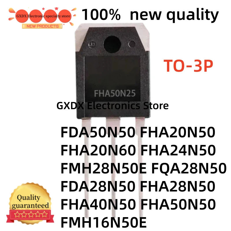 5PCS FQA28N50 FDA28N50 FHA28N50 FHA40N50 FHA50N50 FMH16N50E FHA20N50 FHA20N60 FHA24N50F50E ทรานซิสเต