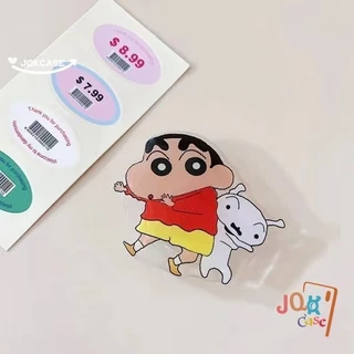 Griptok ที่ยึดโทรศัพท์ชินจัง ลายการ์ตูนน่ารัก ติดกาวได้แน่น ใช้ได้ทุกรุ่น ทนทาน ไม่หลุด ลายชินจัง กริ๊บต๊อก