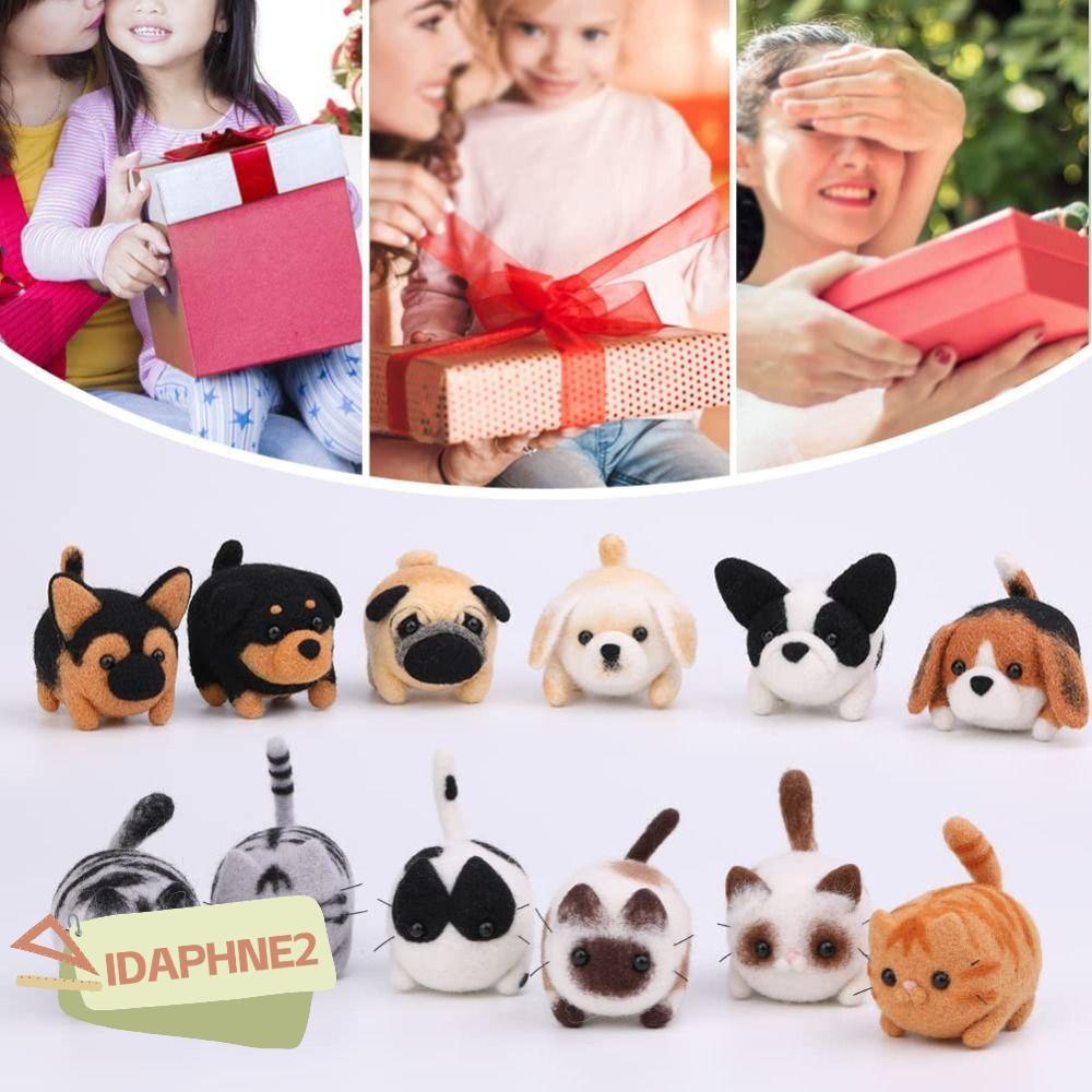 ชุดคิทเข็มปั้นขนสัตว์รูปสัตว์ DIY พร้อมอุปกรณ์เริ่มต้นสําหรับงานฝีมือ