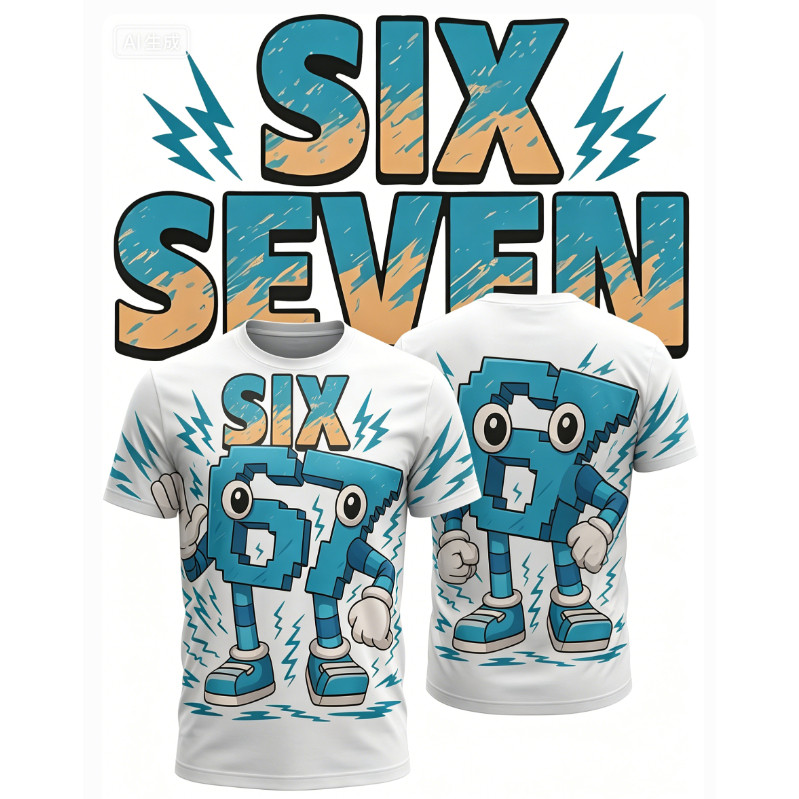 👕✨ROBLOX SIX SEVEN 67 3D Printed T-shirt
