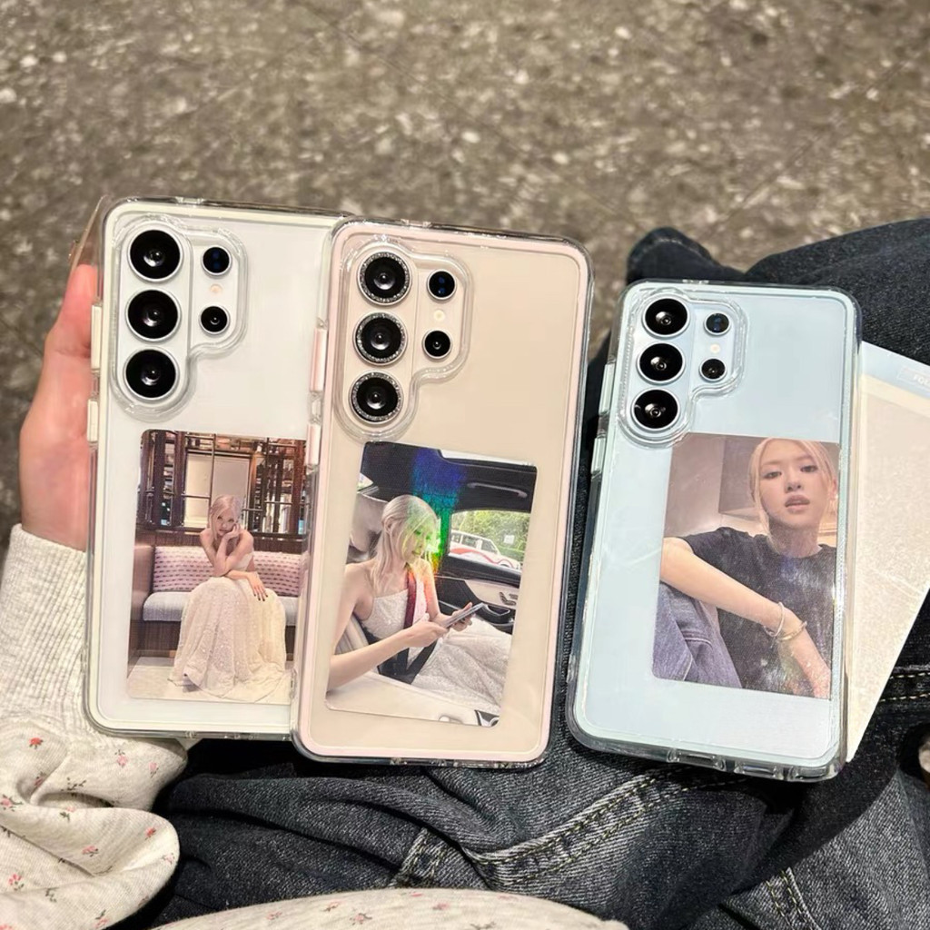 มินิมอล โปร่งใส สองสี เคส Samsung Galaxy S26 Ultra S26Plus S25FE S25 Ultra S25Plus S24FE S24 Ultra S