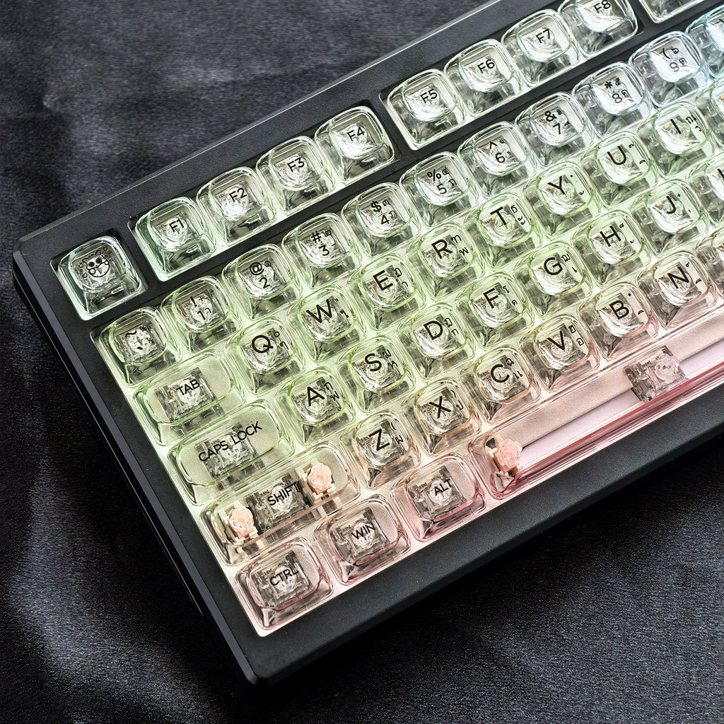 MAIMOOO Soft Fog Thai Keycaps MOA Profile PC 125 คีย์กระบวนการ UV Fantech MK889 Ajazz AK820 เกียร์แส