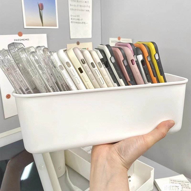 Phone Phone Case Storage Box Multifunctional Cosmetic Storage Basket Desktop Sundries Box Simple Sto