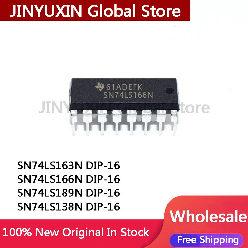 5 ชิ้น SN74LS163N 74LS163N SN74LS166N 74LS166N SN74LS189N 74LS189N SN74LS138N 74LS138N 74LS138N DIP-
