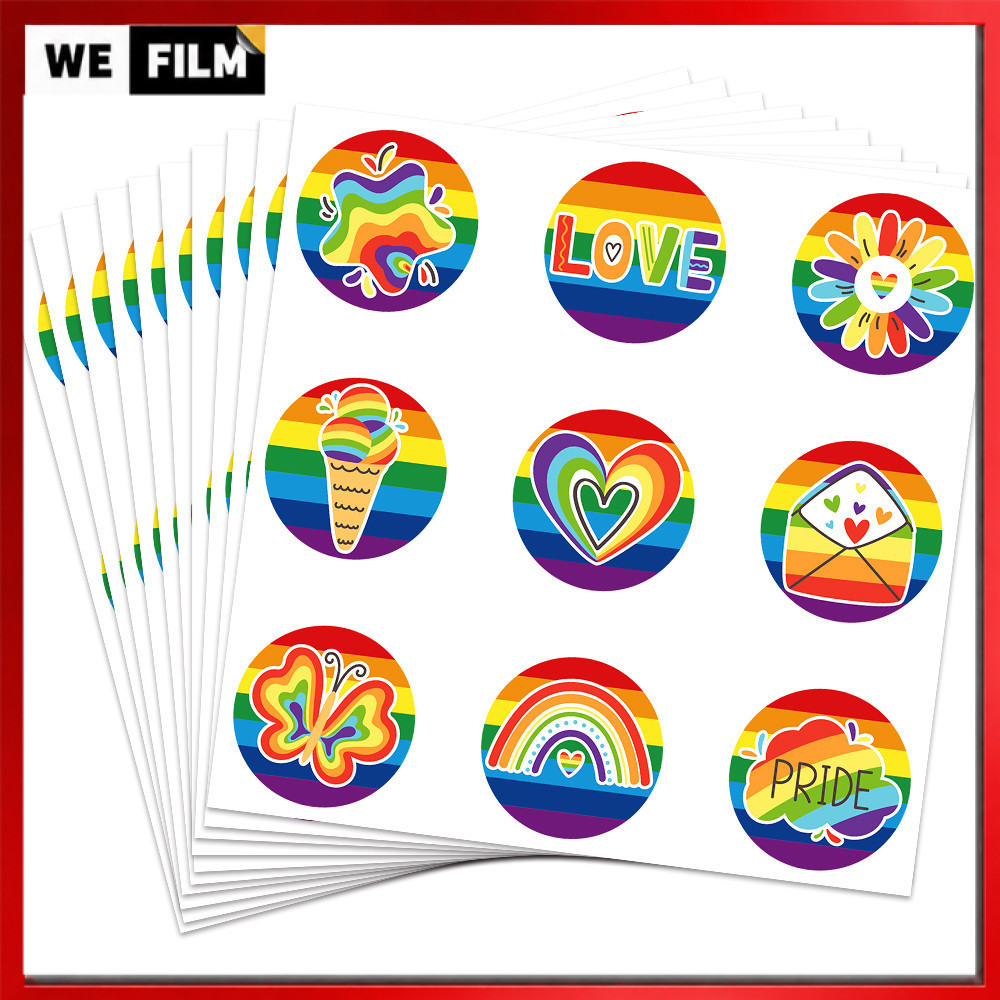 [ จัดส่ง TH]🏳️‍🌈10 แผ่น สติกเกอร์สีรุ้ง Pride Month ใช้ได้ทุกที่ ไพรด์เดย์2025