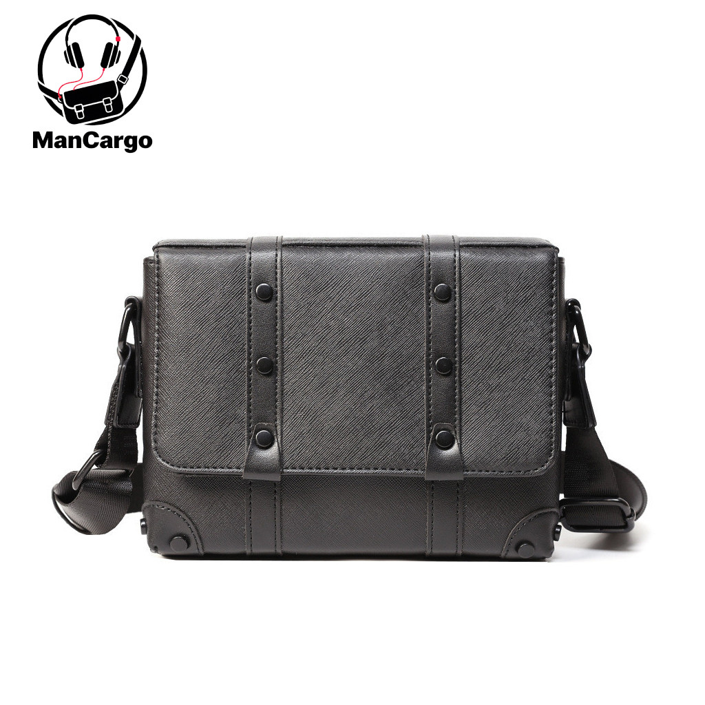 -ManCargo- No.MUR25 Luxury Wear-resistant Leather Sling Bag Business Men Shoulder Bag Messenger