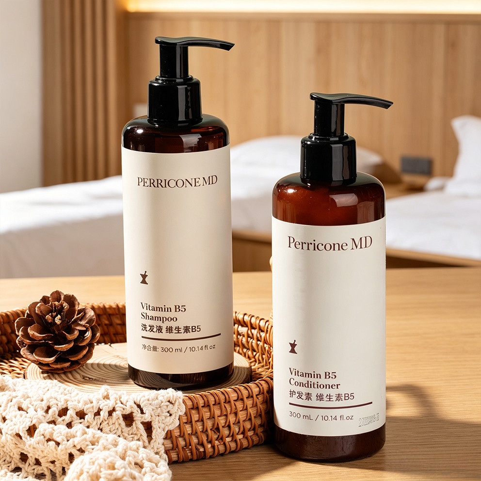 Perricone MD peilikang วิตามิน B5 แชมพูครีมนวดผมเจลอาบน้ําโลชั่นเพิ่มความชุ่มชื้น 300ml โรงแรมพิเศษ礼康