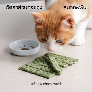 ขนมหญ้าแมว คุกกี้แมว มิ้นท์ ฟรีซดราย ขนมแมว บิสกิตแมว ทำความสะอาดฟัน กำจัดก้อนขน ย่อยง่าย