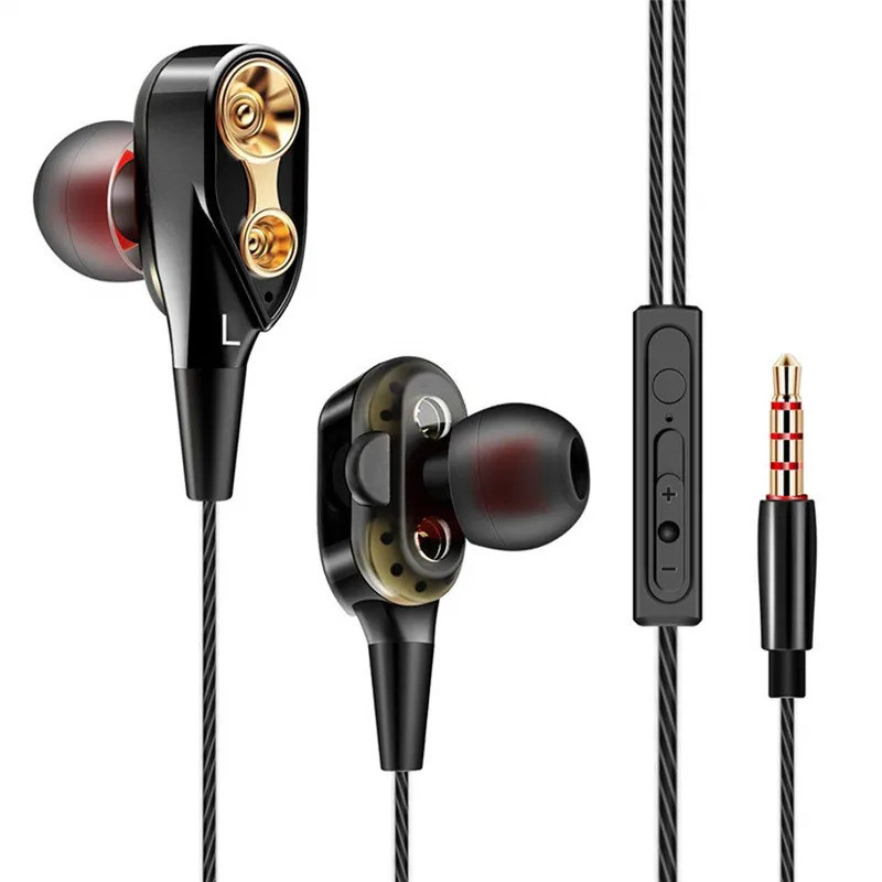 100pcs QKZ CK8 7D 3.5 มม.HiFi ฟังชนิดใส่ในหูแบบมีสาย Dual Dynamaic ลําโพง Driver Super Bass ชุดหูฟัง