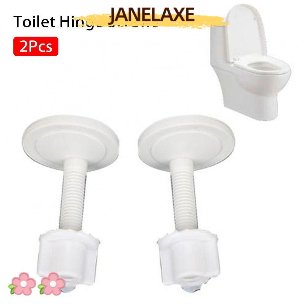 JANELAXE932JN 1 คู่/2 ชิ้นสกรูบานพับห้องน้ํา, Universal Bolt Nuts สกรูเปลี่ยน, 5.5*4 ซม.พลาสติกสีขาว