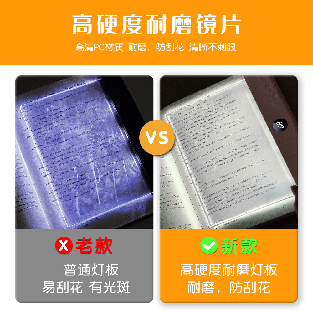 โคมไฟ Night Vision อ่านพร้อม LED แผงแบน Eye Protection Book Light USB ชาร์จ 2 in 1 V2MV pxb6