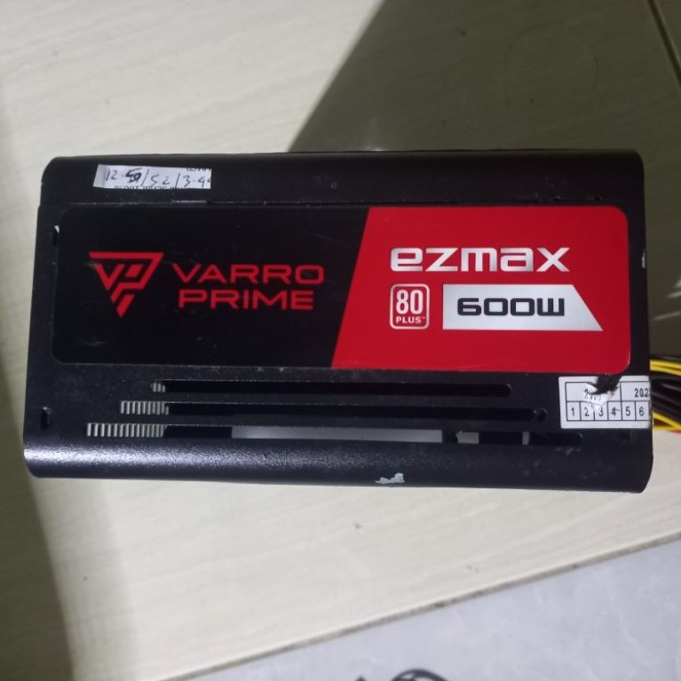 PSU Power Supply Second Preloved ปกติ Varro Prime EZMAX 600W 80+ RGB Gaming