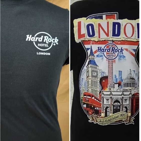 เสื้อยืดเสื้อยืดคอกลม HRC LONDON