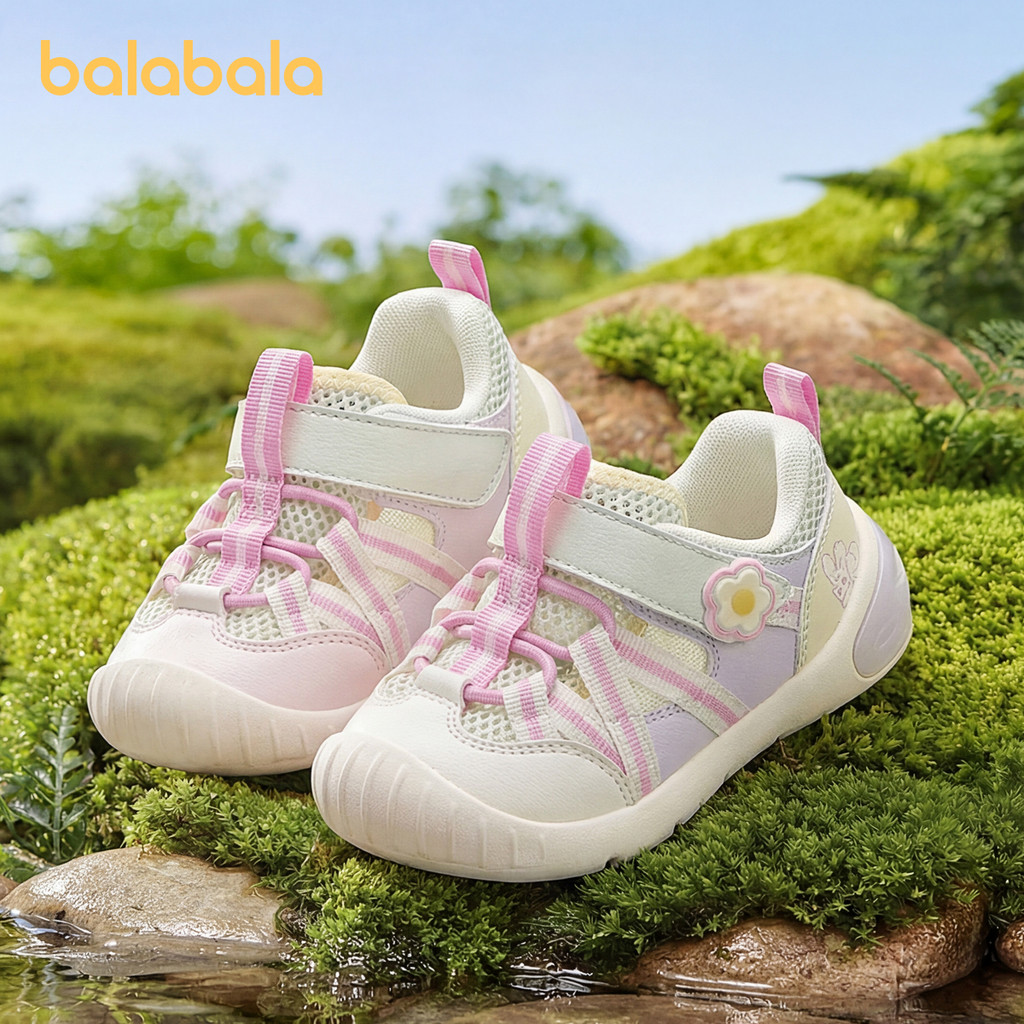 Balabala รองเท้าแตะหุ้มส้นเด็ก รองเท้าเด็กชายเด็กหญิง 2026 ใส่สบาย ระบายอากาศ น้ำหนักเบา กันลื่น สำหรับเดินเล่นชายหาดฤดูร้อน