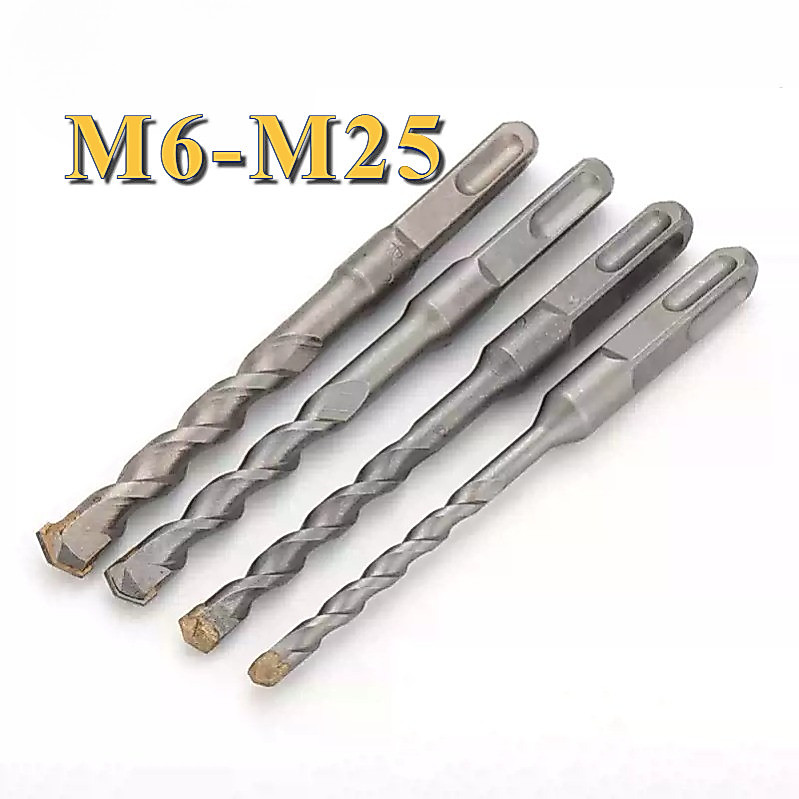 ดอกโรตารี่ ดอกเจาะปูน ดอกเจาะคอนกรีต SDS PLUS ราคาต่อชิ้น วัสดุแข็งแรง ทนนาน M6-M25 [PY-TH2]
