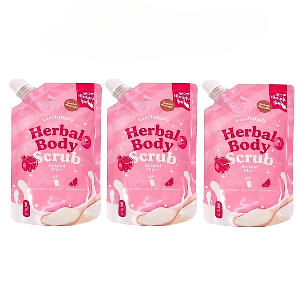 สครับซ้อกัส 3 ถุง ขนาด 200ml. ของแท้รับตรงบริษัท สครับขัดผิว สครับสมุนไพรซ้อกัส สครับสมุนไพร