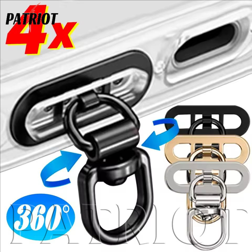 [AUTO&3C] 1/2/4PCS - Mini Phone Tether Tab 360° หมุนได้บางเฉียบสากลสแตนเลสโทรศัพท์เชือกเส้นเล็กคลิปแพทช์สายรัดป้องกันการสูญหายปะเก็นคงที่ /ขายดี