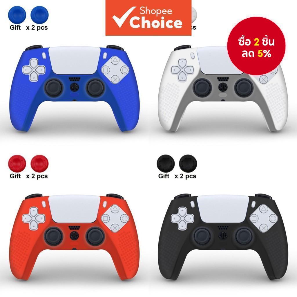 ฝาครอบป้องกันซิลิโคนคอนโทรลเลอร์กรณียางสําหรับ PS5 Slim จอยสติ๊ก Thumb Grips Caps อุปกรณ์เสริม