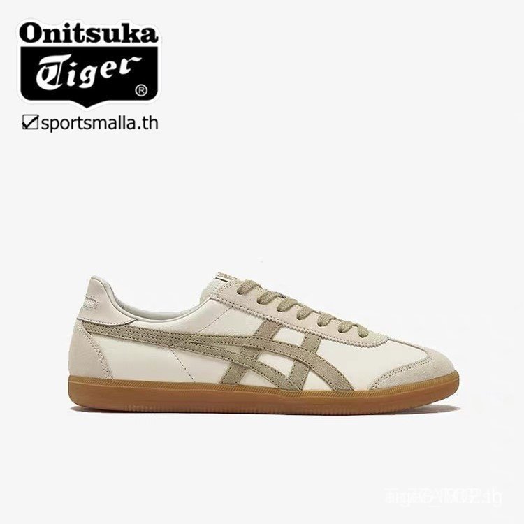 Onitsuka TOKUTEN Grass Green ผู้ชายผู้หญิงคู่กีฬารองเท้าผ้าใบลําลอง # รองเท้าเสือ # Mexico66 # รองเท