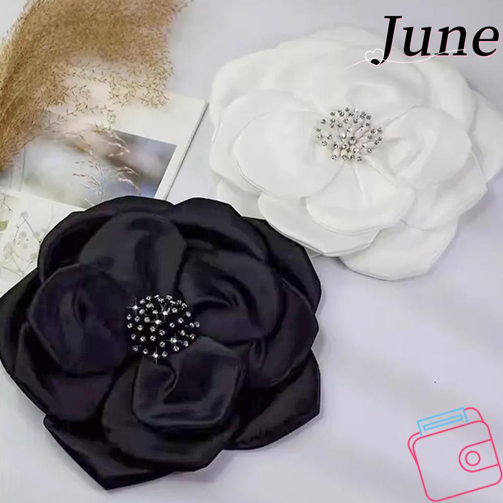 JUNEGOODS ลูกปัดดอกไม้ตกแต่ง, 29 ซม.ผ้าดอกไม้ใหญ่ Patch,เข็มกลัดอุปกรณ์เสริม DIY เย็บทําด้วยมือเย็บ Applique งานแต่งงาน