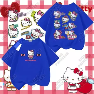 COD (จัดส่งตลอด 24 ชั่วโมง) เสื้อยืดเด็กผู้หญิง ลายแมวน่ารัก สไตล์เกาหลี เสื้อผ้าเด็กแฟชั่น แขนสั้น ผ้านุ่ม ใส่สบาย