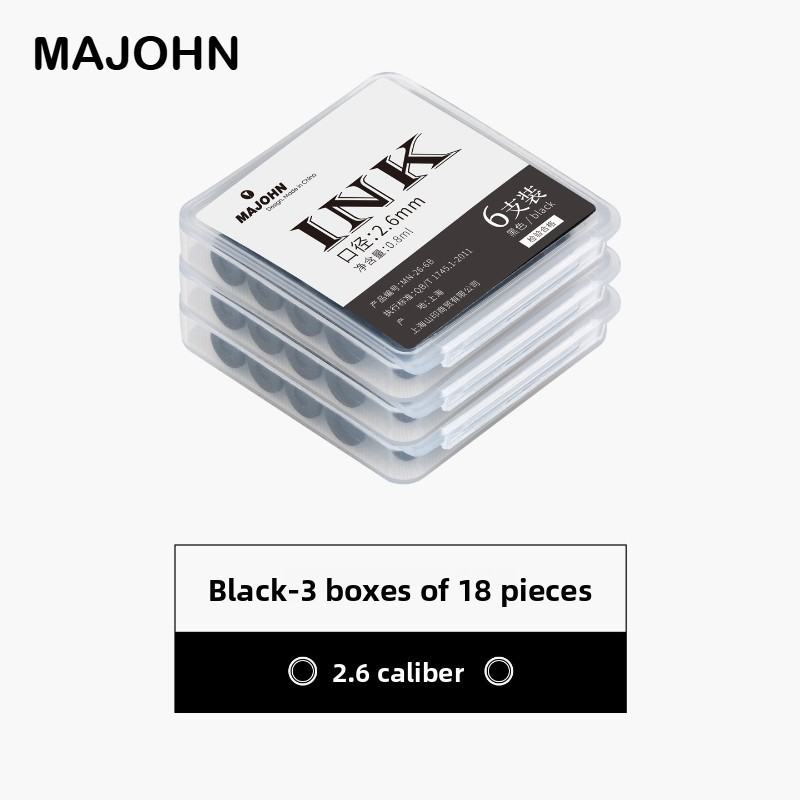 30/6 ชิ้น Majohn 9 สี 2.6 / 3.4 มม. Fountain ปากกาตลับหมึก 37 มม.หมึกสําหรับ Hongdian JINHAO โรงเรียนอุปกรณ์สํานักงานเครื่องเขียน
