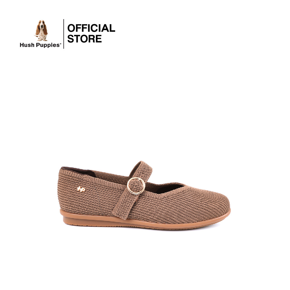 Hush Puppies รองเท้าผู้หญิง รุ่น HP 8WCFK0216F - สีน้ำตาล (รองเท้าลำลองผ้าลายถัก แบบสวม)