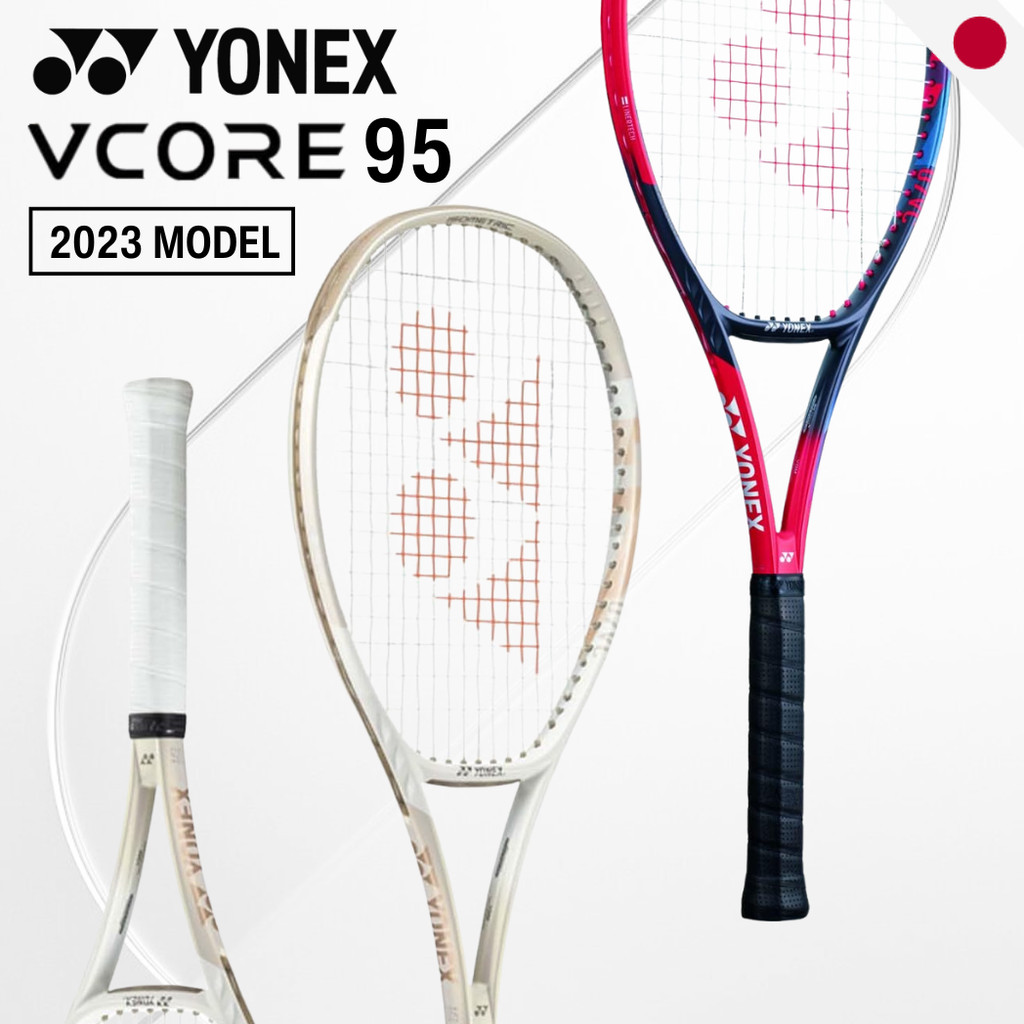 YONEX VCORE 95 07VC95 2023 Model Tennis Racket Frame Only - Sand Beige / Scarlet