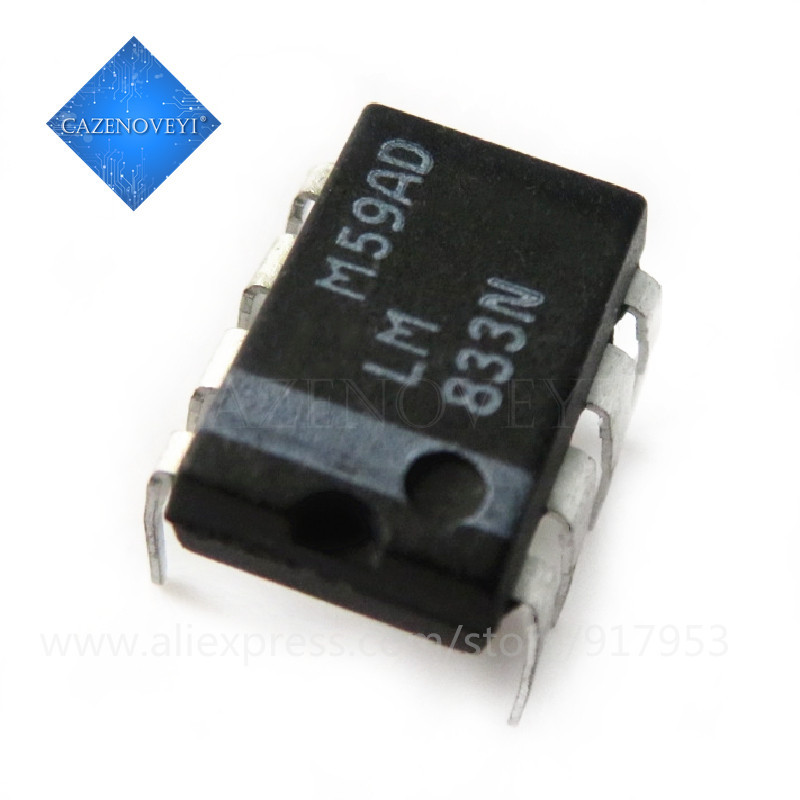 10 ชิ้น LM833N DIP8 LM833 DIP IC ชิป