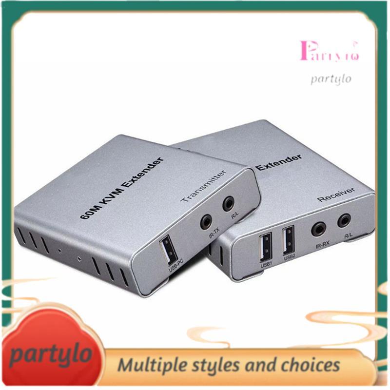 KVM Extender 1080P -เข้ากันได้กับ KVM Extender KVM Extender รองรับเมาส์คีย์บอร์ด ปลั๊ก EU